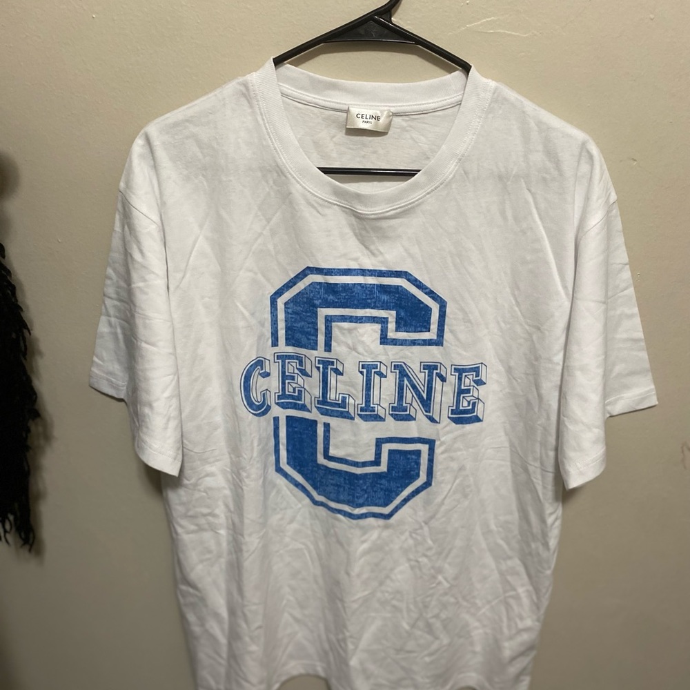 Celine White T Short Sleeve 10/10 cond. authentic